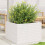 VidaXL vidaXL Garden Planter White 70x70x46 cm Solid Wood Pine 1