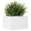 VidaXL vidaXL Garden Planter White 70x70x46 cm Solid Wood Pine 4