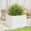 VidaXL vidaXL Garden Planter White 70x70x46 cm Solid Wood Pine 3