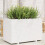 VidaXL vidaXL Garden Planter White 110x60x72 cm Solid Wood Pine 1