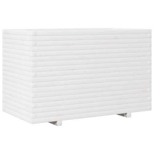 VidaXL vidaXL Garden Planter White 110x60x72 cm Solid Wood Pine 1