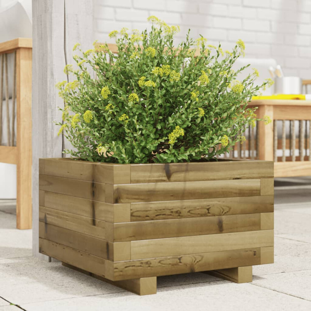 Vidaxl Garden Planter Outdoor Flower Pot Planter Pot Impregnated Wood Pine