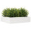 VidaXL vidaXL Garden Planter White 100x100x23 cm Solid Wood Pine 4