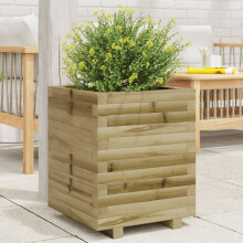 vidaXL Garden Planter Outdoor Flower Pot Planter Pot Impregnated Wood Pine