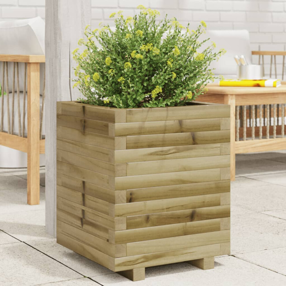 vidaXL Garden Planter 40x40x49.5 Cm Impregnated Wood Pine