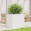 VidaXL vidaXL Garden Planter White 70x70x68.5 cm Solid Wood Pine 3