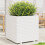 VidaXL vidaXL Garden Planter White 70x70x72.5 cm Solid Wood Pine 1