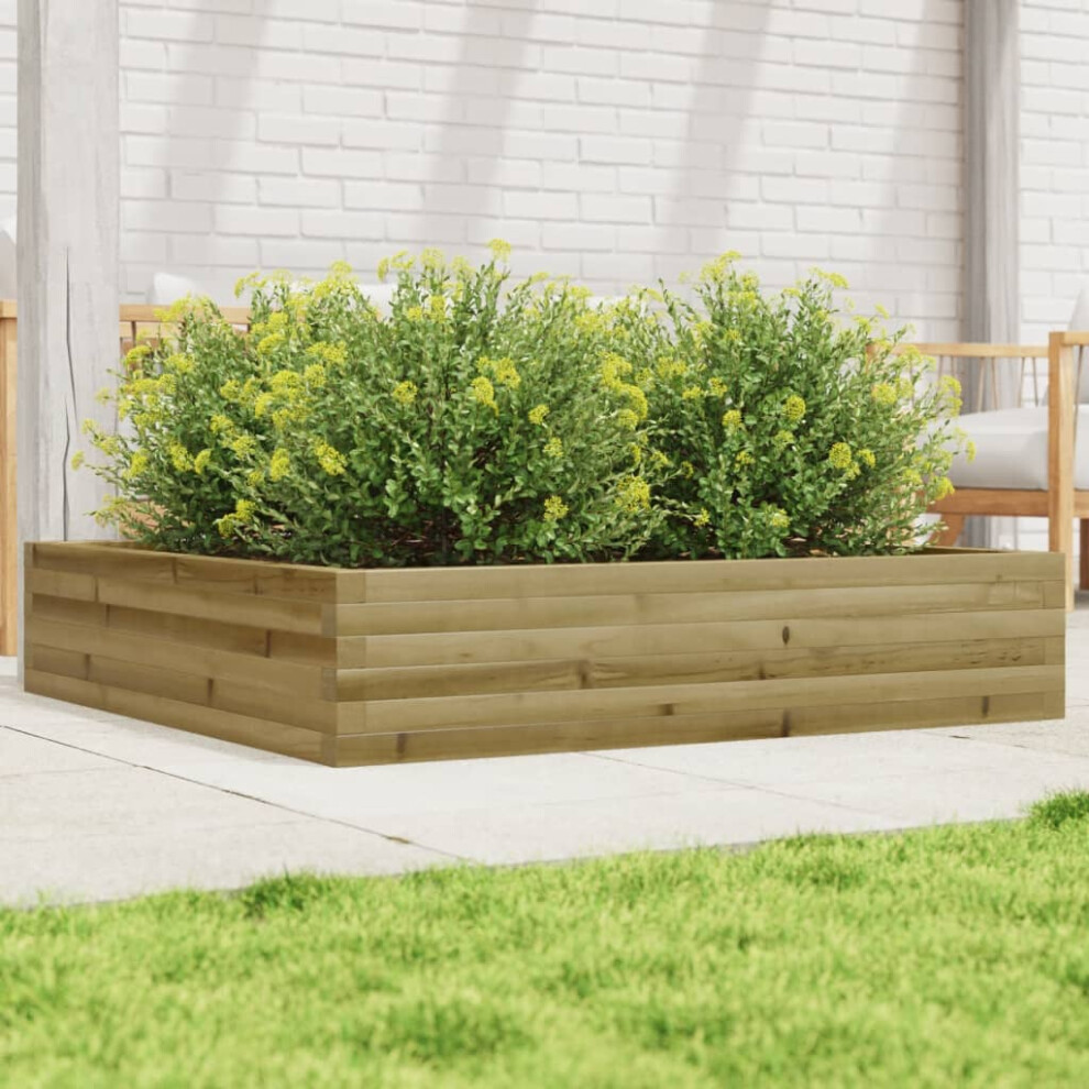 vidaXL Garden Planter 110x110x23 Cm Impregnated Wood Pine