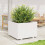 VidaXL vidaXL Garden Planter White 70x70x49.5 cm Solid Wood Pine 3