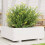 VidaXL vidaXL Garden Planter White 70x70x26.5 cm Solid Wood Pine 1