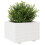 VidaXL vidaXL Garden Planter White 70x70x49.5 cm Solid Wood Pine 4