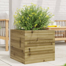 vidaXL Garden Planter Outdoor Flower Pot Planter Pot Impregnated Wood Pine