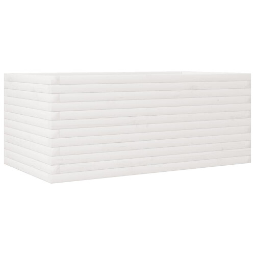 VidaXL vidaXL Garden Planter White 110x60x45.5 cm Solid Wood Pine 1