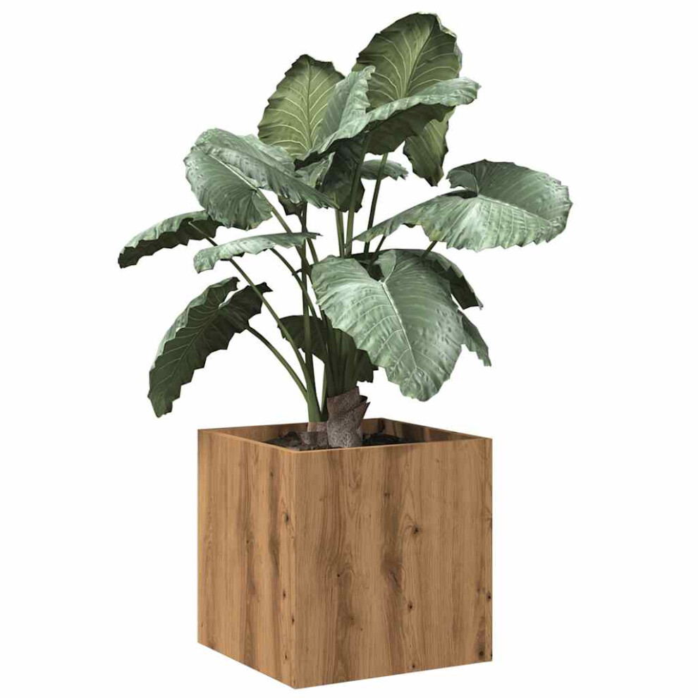 Vidaxl Planter Box Artisan Oak 40X40x40 Cm Engineered Wood Flower Box