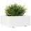 VidaXL vidaXL Garden Planter White 110x110x49.5 cm Solid Wood Pine 4