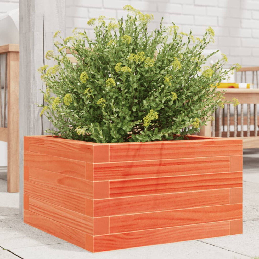 Vidaxl Garden Planter Outdoor Flower Pot Planter Pot Wax Brown Solid Wood Pine