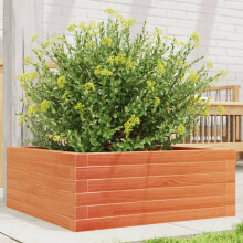 vidaXL Garden Planter Outdoor Flower Pot Planter Pot Wax Brown Solid Wood Pine