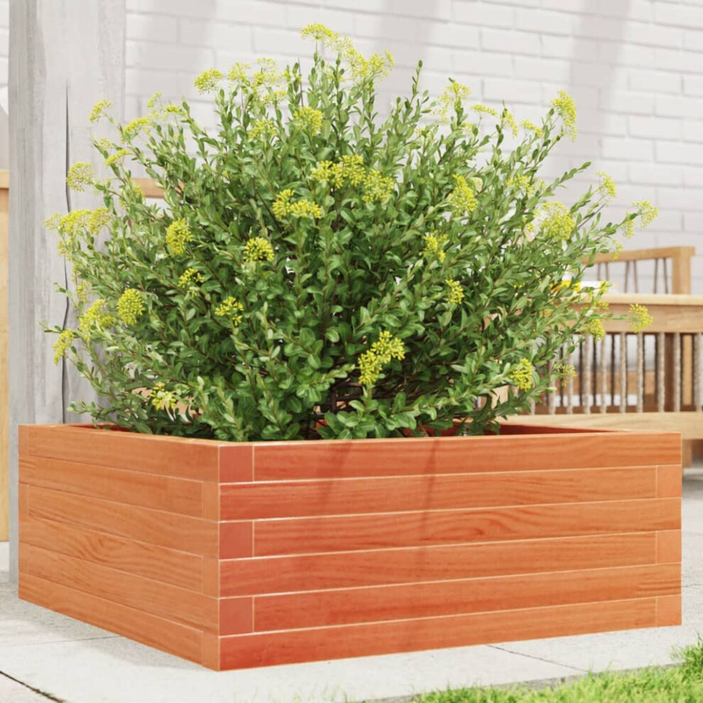 Vidaxl Garden Planter Outdoor Flower Pot Planter Pot Wax Brown Solid Wood Pine