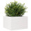 VidaXL vidaXL Garden Planter White 70x70x45.5 cm Solid Wood Pine 4