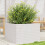 VidaXL vidaXL Garden Planter White 70x70x45.5 cm Solid Wood Pine 1