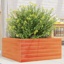 vidaXL Garden Planter Outdoor Flower Pot Planter Pot Wax Brown Solid Wood Pine