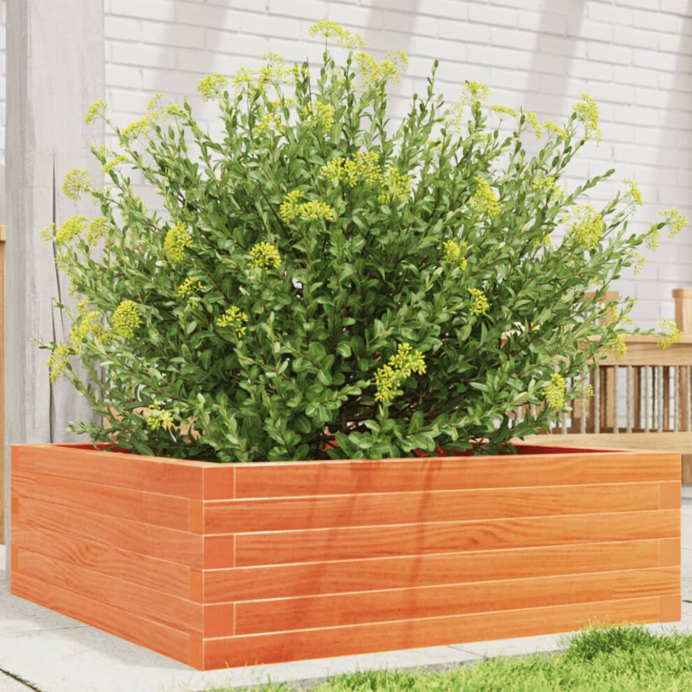 Vidaxl Garden Planter Outdoor Flower Pot Planter Pot Wax Brown Solid Wood Pine