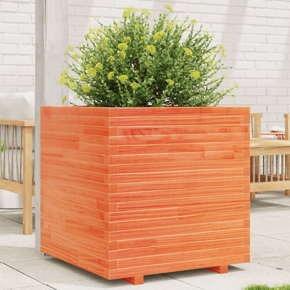 Vidaxl Garden Planter Wax Brown 70X70x72 Cm Solid Wood Pine