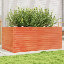 vidaXL Garden Planter Outdoor Flower Pot Planter Pot Wax Brown Solid Wood Pine