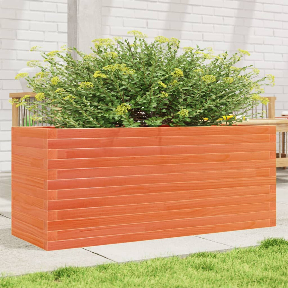 Vidaxl Garden Planter Wax Brown 110X40x46 Cm Solid Wood Pine