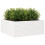 VidaXL vidaXL Garden Planter White 110x110x46 cm Solid Wood Pine 4