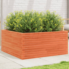 vidaXL Garden Planter Outdoor Flower Pot Planter Pot Wax Brown Solid Wood Pine