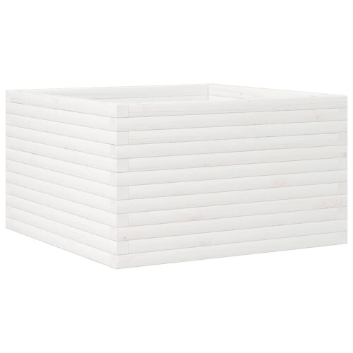VidaXL vidaXL Garden Planter White 80x80x45.5 cm Solid Wood Pine 1