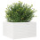 VidaXL vidaXL Garden Planter White 80x80x45.5 cm Solid Wood Pine 4