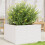 VidaXL vidaXL Garden Planter White 80x80x45.5 cm Solid Wood Pine 1