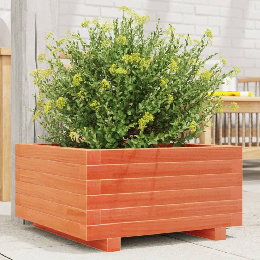 Vidaxl Garden Planter Outdoor Flower Pot Planter Pot Wax Brown Solid Wood Pine