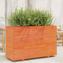 vidaXL Garden Planter Wax Brown 110x40x72 cm Solid Wood Pine