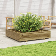 vidaXL Garden Planter Outdoor Flower Pot Planter Pot Impregnated Wood Pine