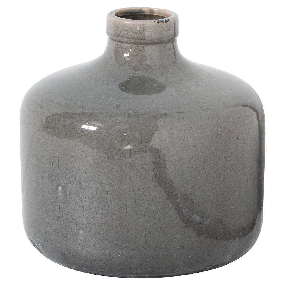 Hill Interiors Grey Garda Glazed Chive Vase