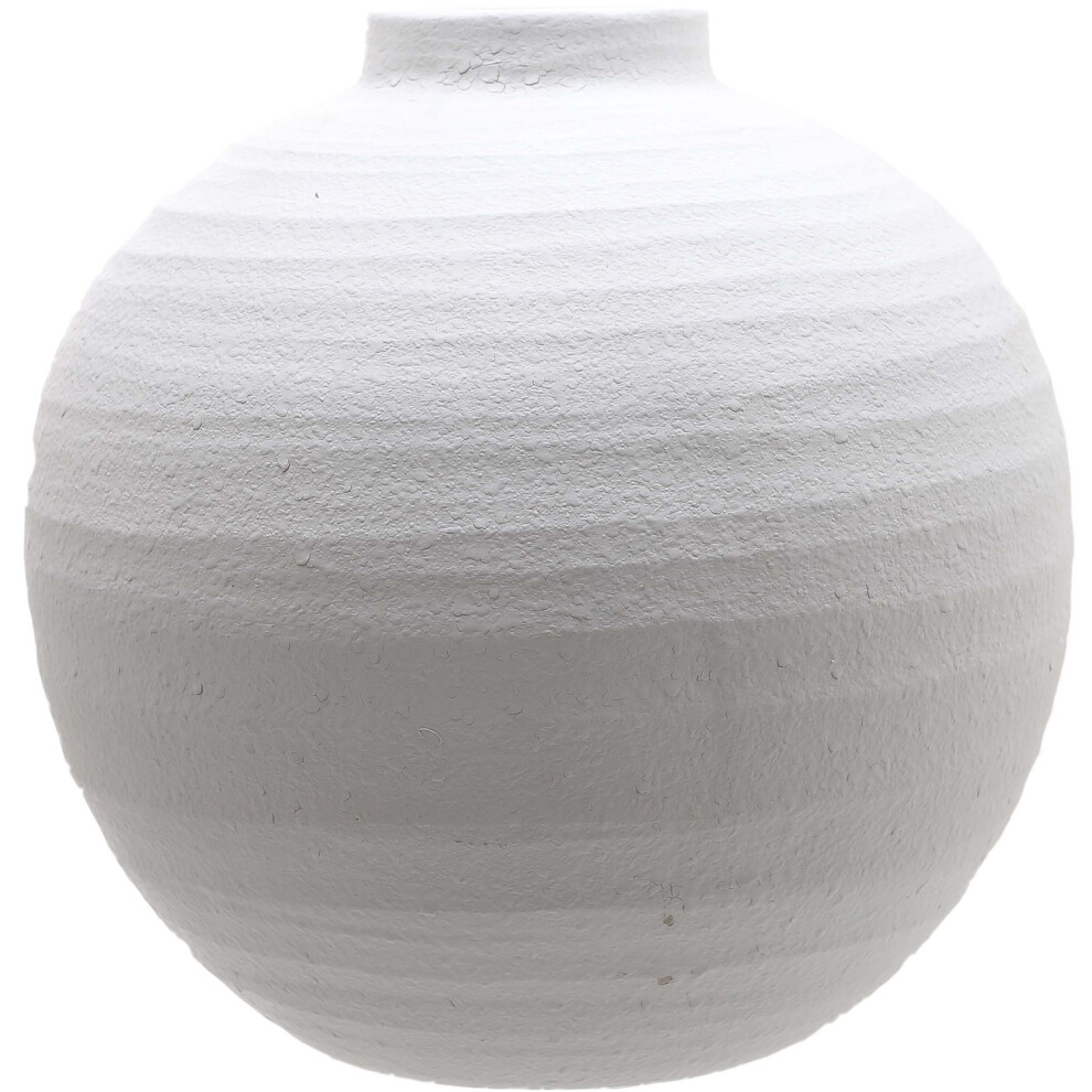 Hill Interiors White Tiber Matt Ceramic Vase Large