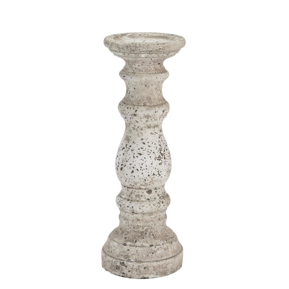 Hill Interiors Stone Ceramic Column Candle Holder