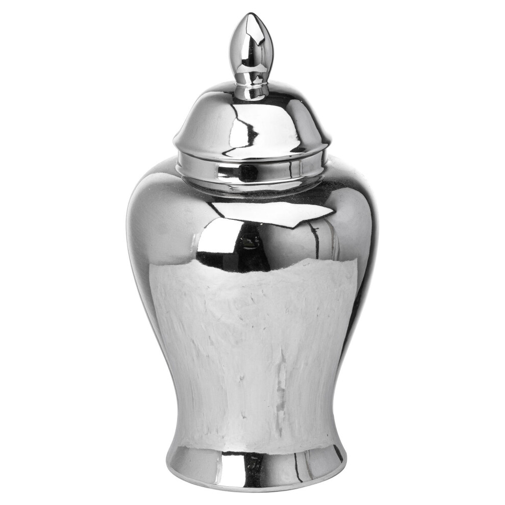 Hill Interiors Chrome Ginger Jar
