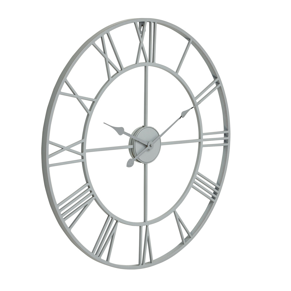 Hill Interiors Grey Skeleton Wall Clock