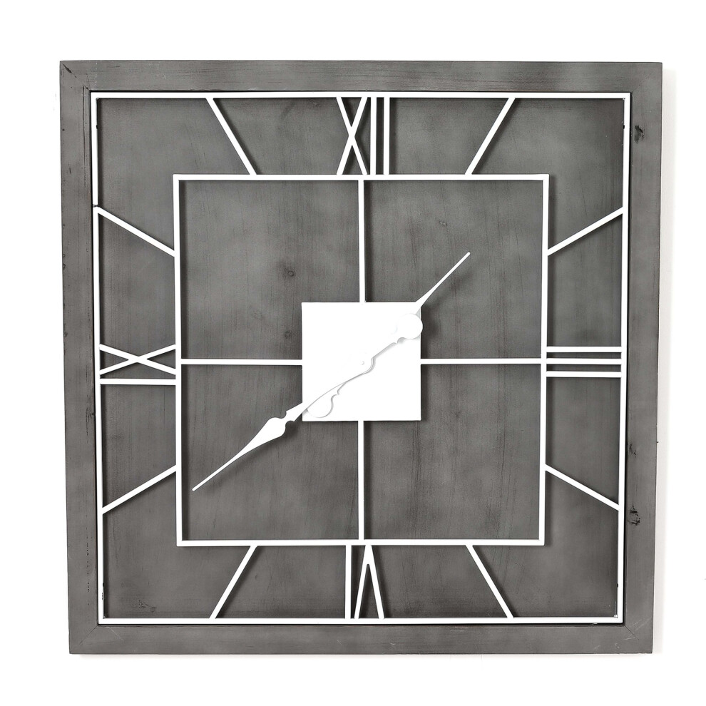 Hill Interiors Grey Williston Square Wall Clock