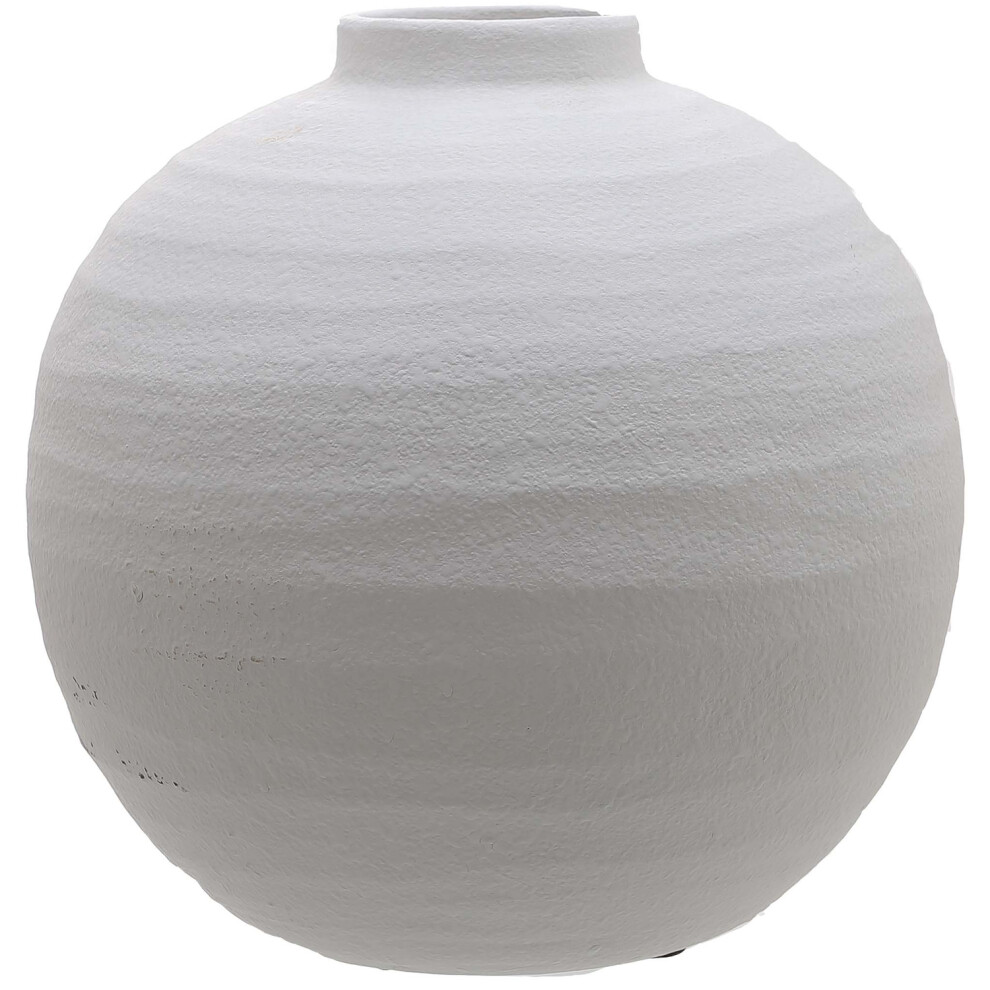 Hill Interiors White Tiber Matt Ceramic Vase