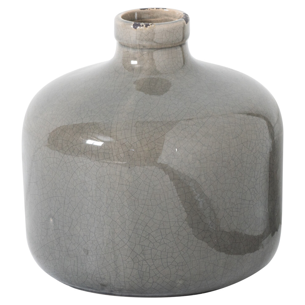 Hill Interiors Grey Garda Glazed Eve Vase