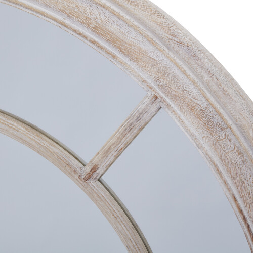 Washed Wood Framed Round Mirror 2