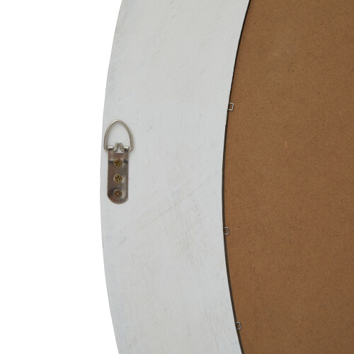 Washed Wood Round Framed Large Mirror 2