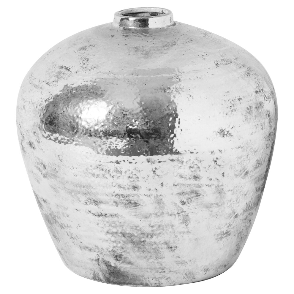 Hill Interiors Silver Hammered Astral Vase