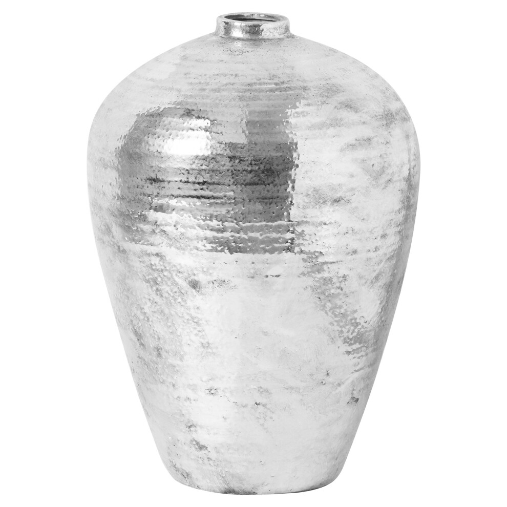Hill Interiors Silver Hammered Astral Vase Large