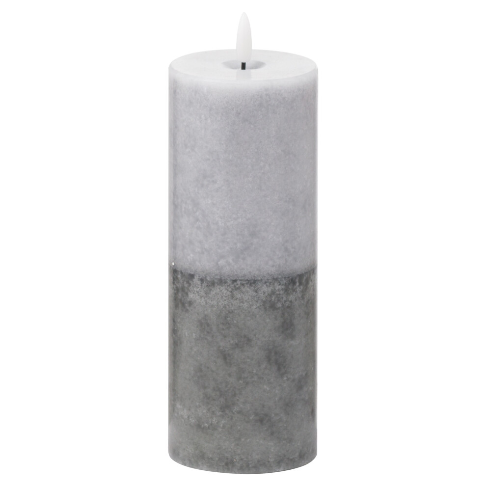 Hill Interiors Luxe Collection Natural Glow 3X8 Stone Led Candle